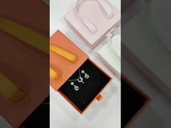 अन्य बॉक्स टाइप लोगो प्रिंटिंग लक्जरी वॉलेट रिबन हैंडल के साथ कार्डबोर्ड स्लाइड बॉक्स