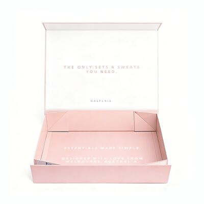 उच्च अंत लक्जरी कपड़े पैकेज अनुकूलित पर्यावरण के अनुकूल चुंबकीय तह उपहार पेपर बॉक्स अंडरवियर के लिए