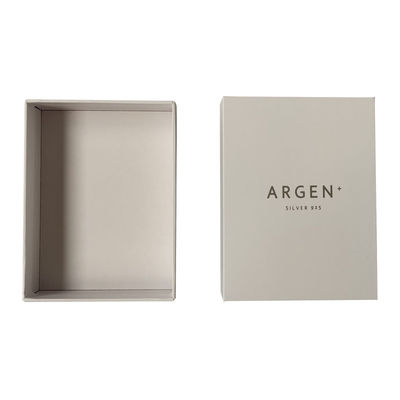 लक्जरी ढक्कन और आधार बॉक्स 157g कला कागज 1000g कार्डबोर्ड सफेद आभूषण पैकेजिंग बॉक्स