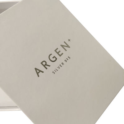 लक्जरी ढक्कन और आधार बॉक्स 157g कला कागज 1000g कार्डबोर्ड सफेद आभूषण पैकेजिंग बॉक्स