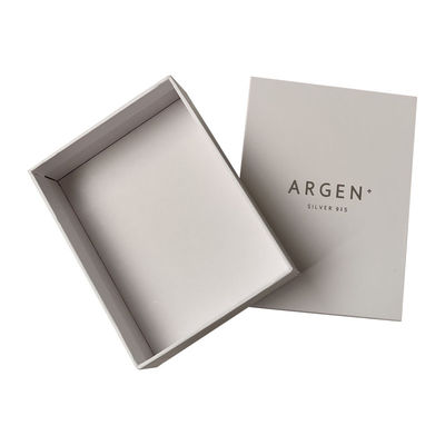 लक्जरी ढक्कन और आधार बॉक्स 157g कला कागज 1000g कार्डबोर्ड सफेद आभूषण पैकेजिंग बॉक्स