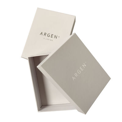 लक्जरी ढक्कन और आधार बॉक्स 157g कला कागज 1000g कार्डबोर्ड सफेद आभूषण पैकेजिंग बॉक्स