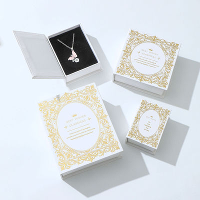 थोक कस्टम लक्जरी हार और बालियां चुंबक बॉक्स आभूषण भंडारण बॉक्स