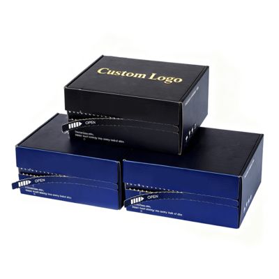 कस्टम स्व-सीलिंग मेलर कपड़ों के लिए नालीदार कागज के बक्से सौंदर्य प्रसाधन इत्र टोपी पैकेजिंग आंसू पट्टी मुद्रित बॉक्स