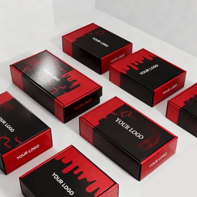 लोगो के साथ कस्टम लक्जरी महिलाओं के जूते के डिब्बे इको पोस्टल पैकेजिंग नालीदार बोर्ड जूते या कपड़े के लिए