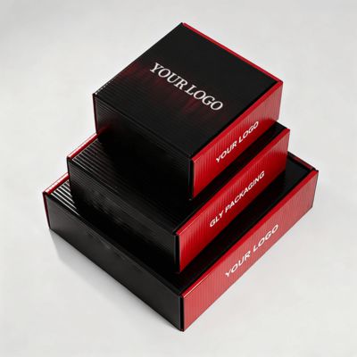 लोगो के साथ कस्टम लक्जरी महिलाओं के जूते के डिब्बे इको पोस्टल पैकेजिंग नालीदार बोर्ड जूते या कपड़े के लिए