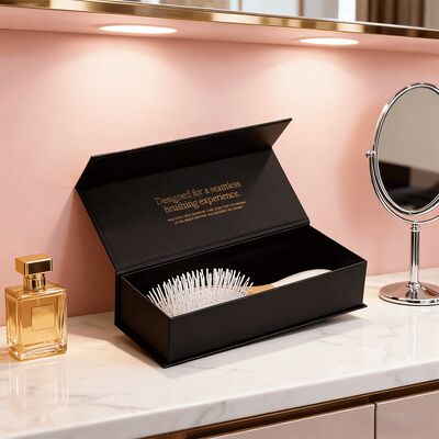 कस्टम प्रस्तुति चुंबकीय बंद पैकेजिंग के साथ चुंबकीय उपहार बॉक्स कंघी ब्रश के लिए दैनिक आवश्यकताओं
