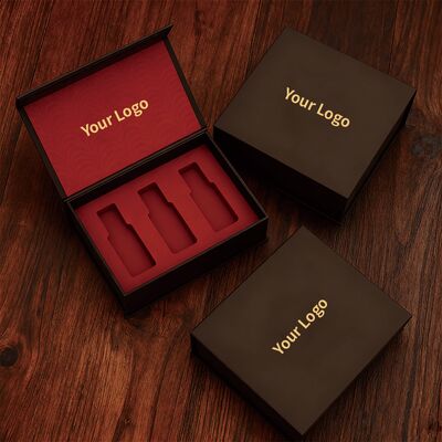 कस्टम व्यक्तिगत लोगो कागज बॉक्स फोम डालने के साथ चुंबकीय उपहार बॉक्स मेकअप के लिए लक्जरी कठोर कॉस्मेटिक इत्र