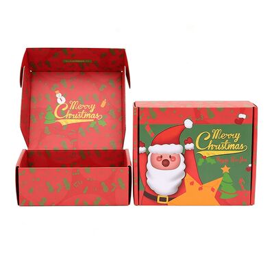 Custom Printed Shipping Box  Christmas Boxes Gift for Clothing Electronic Gift Present Packaging