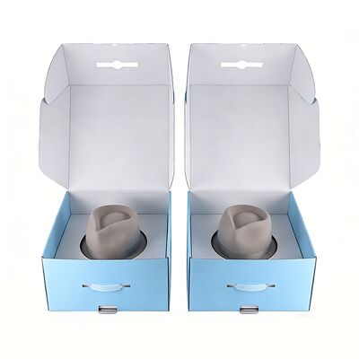 लोगो के साथ कस्टम टोपी के बक्से पर्यावरण के अनुकूल लेपित कठोर लक्जरी कार्डबोर्ड शिपिंग पेपर बक्से टोपी के लिए पैकेजिंग