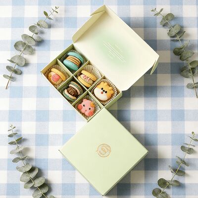 Custom Durable Folding Durable Tough Paper Cardboard Mailing Paper Boxes for Candy Cookie and Macarons