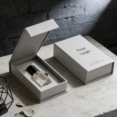 कस्टम पर्यावरण के अनुकूल यूवी मुद्रित कठोर चुंबकीय बंदी उच्च अंत कागज बक्से के लिए ढक्कन संरचना के साथ इत्र उपहार बॉक्स